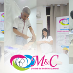 Personal médico de la Unidad de Medicina Laboral M&C realizando evaluaciones en la Policlínica San Juan de los Morros"